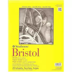 Strathmore 300 Series Bristol Vellum Paper Pad 20 Sheets - Picture 1 of 5