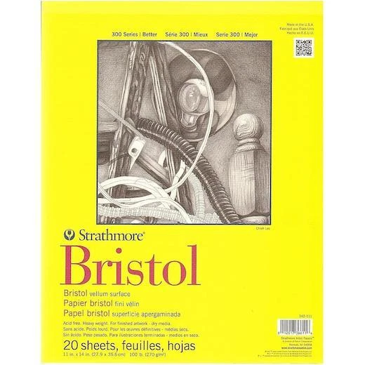 Almohadilla de papel vitela Strathmore serie 300 Bristol 20 hojas - Imagen 1 de 1