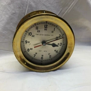 Vintage The Otto Gerdau Co. Brass Clock Not Working - Picture 1 of 12