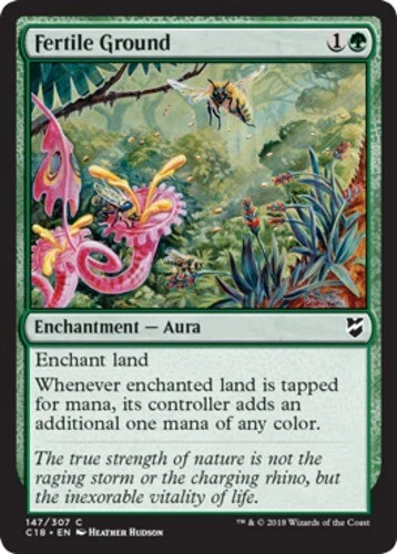 MTG - Fertile Ground - Commander 2018 - NM, English Magic FLAT RATE SHIP - Image 1 of 1