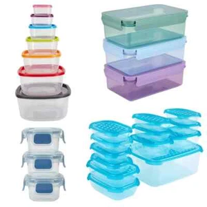 3/7/13 Pcs Food Storage Containers Set Kitchen Organiser Plastic Boxes- BPA free - Picture 1 of 24