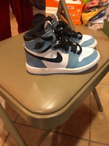 Nike Air Jordan 1 Retro High TD Shoes Toddler University Blue Baby Sneakers 9c