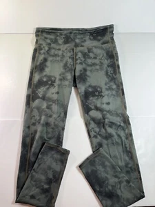 Athleta Women’s Medium High Waist Leggings Green Tie Dye 28.5” Ins Poly Blend - Picture 1 of 8