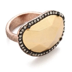 HOUSE OF HARLOW 1960 Horizontal Sahara Sand Ring Size 5 - Picture 1 of 5