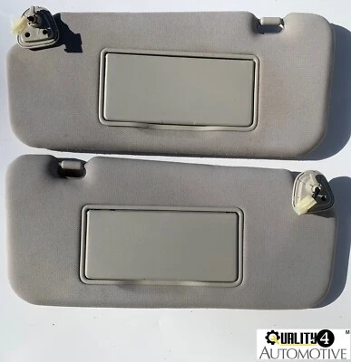 Nissan Murano OEM Gray Driver & Passenger Pair Lighted Cloth Sun Visors 2009-14 - Image 1 of 3
