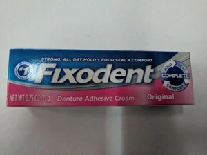 4 PACK Fixodent Denture Adhesive Cream, Original, Strong And Long Hold - 0.75 Oz - Picture 1 of 1