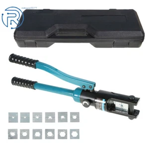 16 Mt 13Dies Hydraulic Wire Terminal Crimper Battery Cable Lug Crimping Tool US - Picture 1 of 10