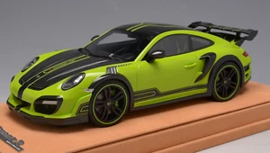 1/18 AB Models Porsche 911 GT Street R Techart in Green on Suede Base - Picture 1 of 9
