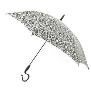 Paraguas ligero con mango autonivelante patrón de cebra - Imagen 1 de 4