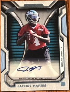 2012 Topps Strata Rookie Autographs BLUE Jacory Harris RA-JH #’d 58/75 - Picture 1 of 3