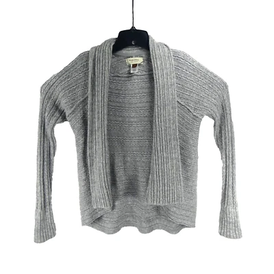 Sonoma women's gray Size M long sleeve open Cable Knit cardigan sweater - Image 1 of 4