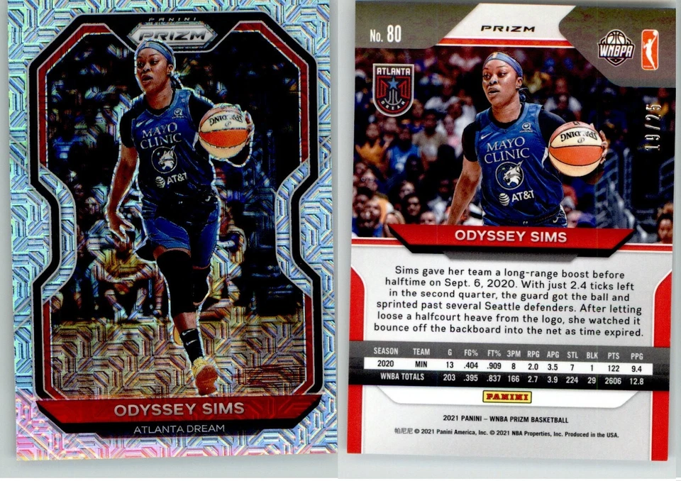 Odyssey Sims 2021 Panini Prizm WNBA Prizms Mojo #80 /25 Atlanta Dream - Image 1 of 1