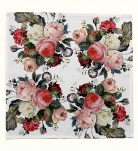 Rosen Tischdecke 40*40cm Pfingstrosen Blüten Tischtuch Mitteldecke bedruckt 578 - Bild 1 von 1