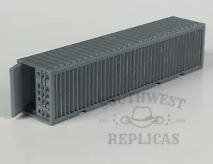 SW Réplicas Escala HO 240-1105: 40' CONTENEDOR DE CARGA - PUERTA IZQUIERDA ABIERTA - GRIS - Imagen 1 de 1