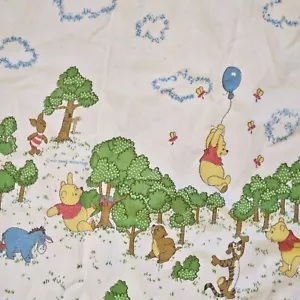 Vintage Winnie The Pooh Flannel Receiving Baby Blanket USA Walt Disney 25” X 39” - Picture 1 of 8