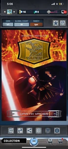 Carte Star Wars Trader Dark Vador médaillon d'or vague 1 - Photo 1 sur 1
