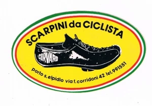 AUFKLEBER - 70ER JAHRE - FAHRRADSCHUHE CORVARO - PORTO SANT'ELPDIO FM - 12 CM - Bild 1 von 1