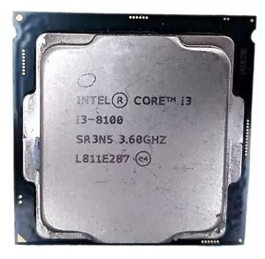 Intel Core i3-8100 3.60GHz 6MB Quad-Core LGA 1151/Socket H4 CPU Processor SR3N5 - Picture 1 of 2