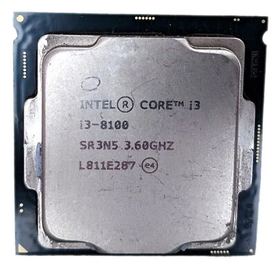Intel Core i3-8100 3.60GHz 6MB Quad-Core LGA 1151/Socket H4 CPU Processor SR3N5 - Image 1 of 2