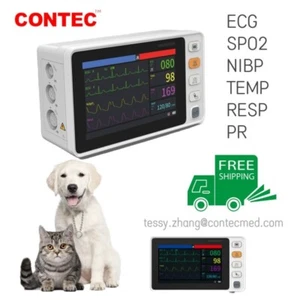 Touch Screen Veterinary Patient Monitor Vital Signs Monitor 6 Parameters VET 5'' - Picture 1 of 20