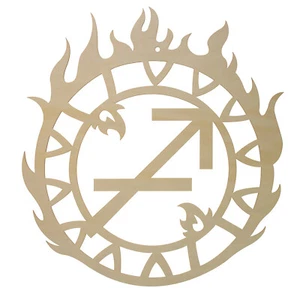 Signo de madera del zodiaco de Sagitario de 12 pulgadas de diámetro - Imagen 1 de 4