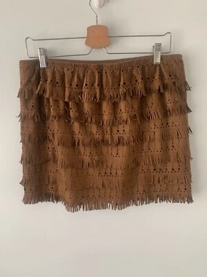 Falda vaquera con flecos de postre Chelsea&Violeta Mojave talla grande Foto 1 de 4