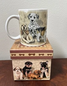 Puppy Love By Revelations Various Breeds Cute Puppies Mug 12oz. New In Box - Picture 1 of 13
