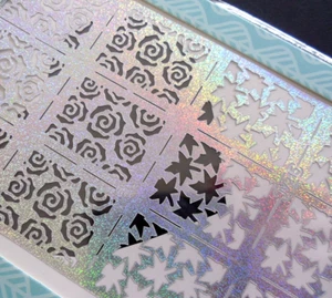 Nail Art Vinyl Maniküre Schablone Guide Rose Ahornblatt Stil Spitze Aufkleber JV215 - Bild 1 von 2