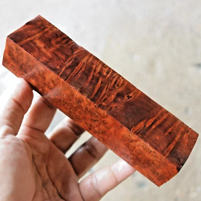 Exotic Amboyna Burl, Wood Stick, Pen Blanks, Woodworking 1 3/8"X 6"X 1 2/8" #500 - Image 1 of 4