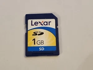 LEXAR 1GB FULL SIZE SD CARD MEMORY CANON NIKON NINTENDO 3DS 2DS - Picture 1 of 1