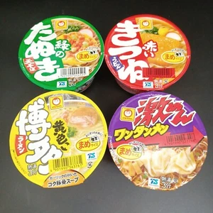 Maruchan Japan Small INSTANT NOODLE 4 pcs Hakata Ramen Udon Soba Wonton Kitsune - Picture 1 of 7