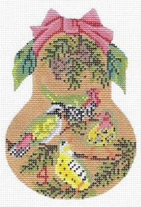 Needlepoint Handpainted Kelly Clark 12 Days Christmas Pears ~Choose Canvas/Guide - Picture 1 of 36