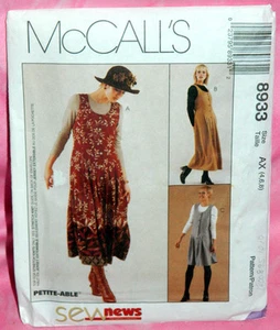 Uncut McCalls Gr. 4-8 Easy Fit Pulloverkleid & Langarm Strickoberteil Muster 8933 - Bild 1 von 2