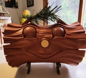 Telco 1999 Christmas Yule Burner Talking Singing Log Battery Animated Motionette - Picture 1 of 5