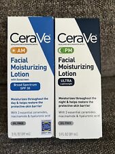 CeraVe 2-Pack AM / PM Facial Moisturizing Lotion Ultra Lightweight Free Ship