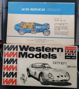 WESTERN MODELS 1 24 FERRARI 250 GTO & AUTO REPLICAS ENGLAND 1 24 BUGATTI 1927 - Imagen 1 de 9