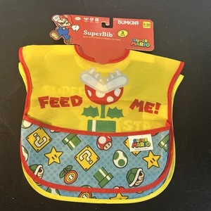 NEW! Super Mario Bumpkins Bibs (2 Pack) 6-24 Months SuperBib (2017) - Picture 1 of 5