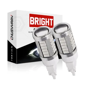 Par de bombillas LED de señal de giro inverso 3157 3156 4157 rojas - Imagen 1 de 7