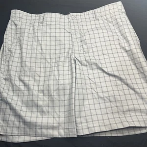 Nike Dri-FIT UV Men's Plaid Golf Chino Shorts, DA2888 Grey 40”polyester - Picture 1 of 13
