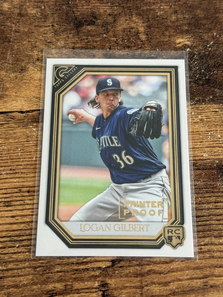 2021 Topps Gallery Printer Proof Logan Gilbert Seattle Mariners #176 - Image 1 of 1