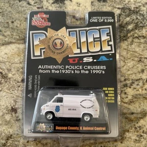 Racing Champions Police USA Dupage County IL Animal Control Chevy Van C - Picture 1 of 7