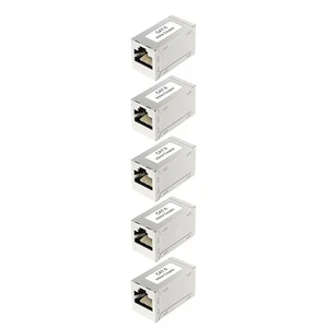 5Pcs RJ45 Cat5e Cat5 Cat6 Coupler Ethernet Inline Female to Female Connector - Afbeelding 1 van 11