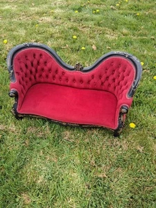 Victorian Double Ended Chaise Lounge.. Child's - Picture 1 of 12