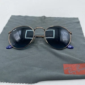 Ray-Ban RB3447 9003/96 53021 Sonnenbrille rundes Metallgestell blau Hörmuschel bronze - Bild 1 von 7