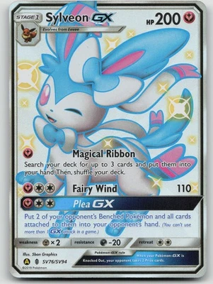 Sylveon GX SV76/SV94 - Hidden Fates: Shiny Vault Holo - Pokemon TCG 2019 LP - Image 1 of 2