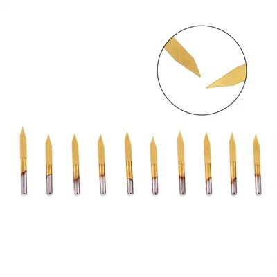 10 Stücke 3 175mm Titan Beschichtet Gravur CNC Bit Router Carving Werkzeug 30 Gr - Bild 1 von 4