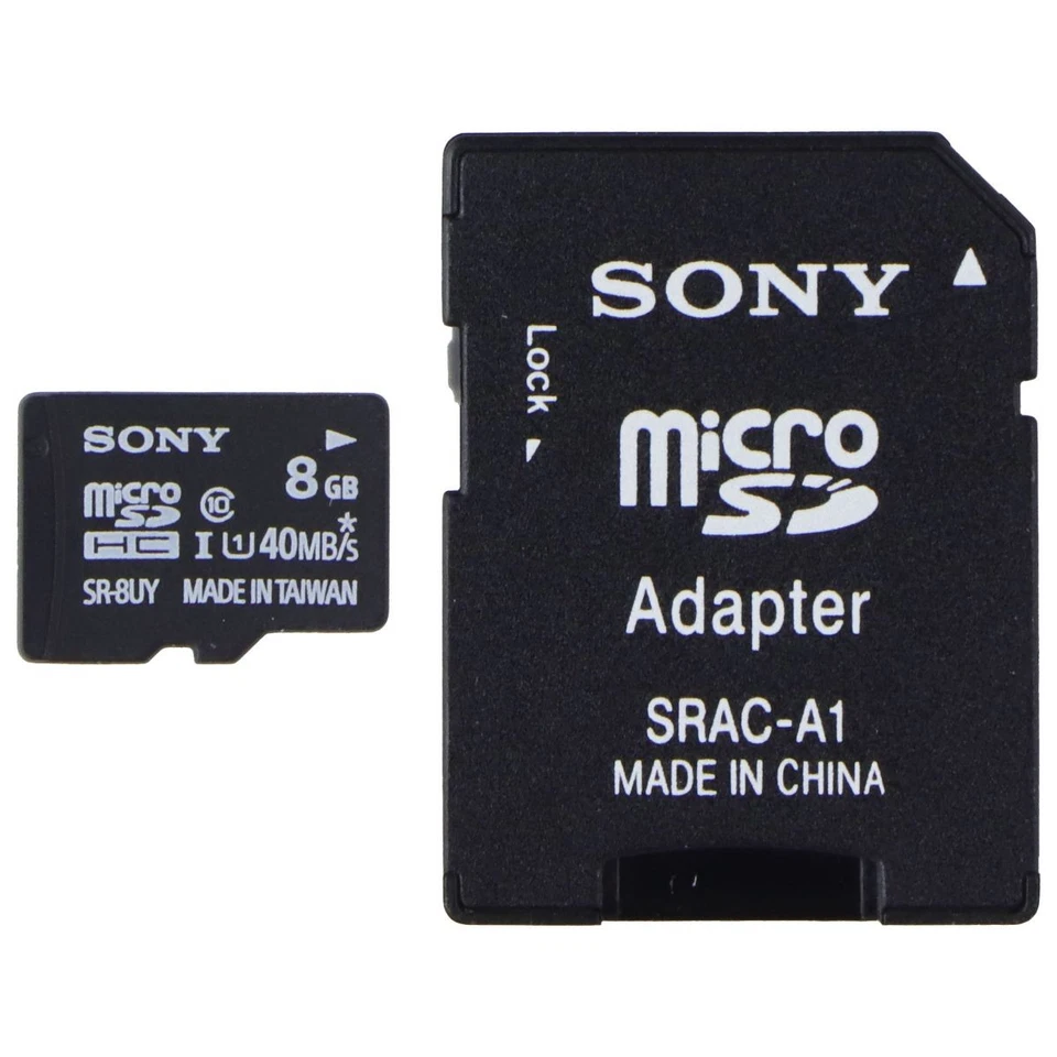 Sony 8GB Micro SDHC Memory Card (SR-8UY) - Image 1 of 4