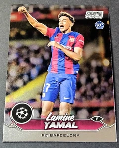 2023-24 Topps Stadium Club Chrome UCL Lamine Yamal Rookie RC #27 Barcelona - Picture 1 of 2