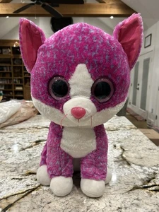 Ty Beanie Boo Charlotte Katze JUMBO 18" pink & lila Claire’s exklusives Kätzchen gebraucht, in einwandfreiem Zustand - Bild 1 von 12