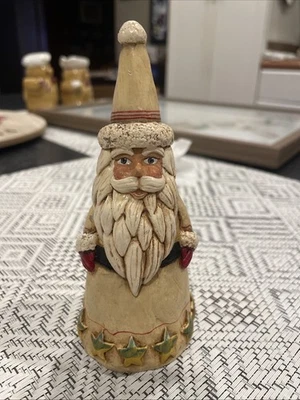 Jim Shore Santa Claus 1991 Rare Figurine Cream W/ Yellow Stars Folk Art 5"  - Image 1 of 4